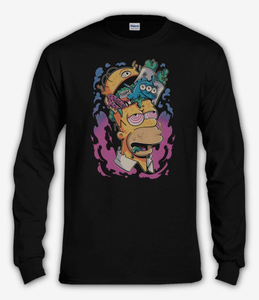 Polera manga larga Homero en la Tóxica