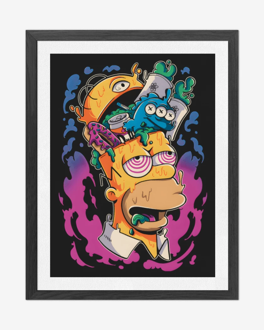Cuadro decorativo Negro de Homero en la Tóxica