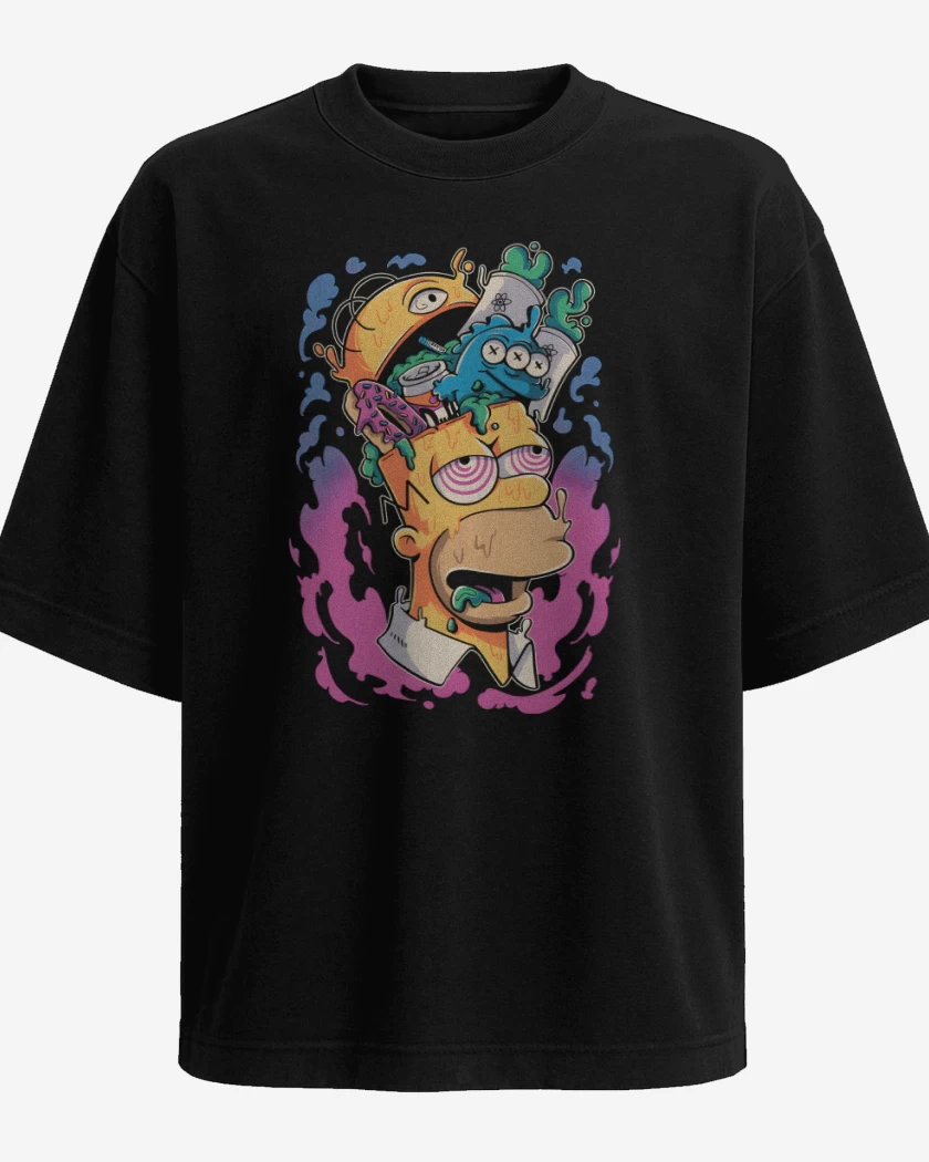 Polera Oversize Homero en la Tóxica