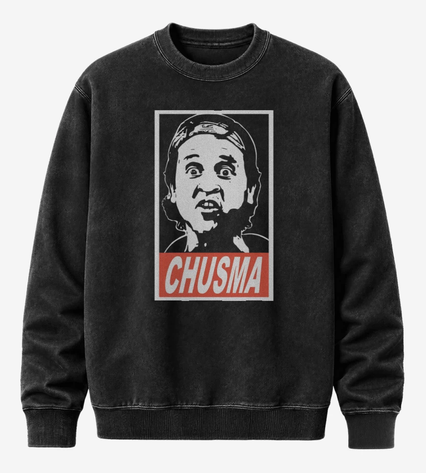 Poleron Polo Acid Wash Negro de Chusma