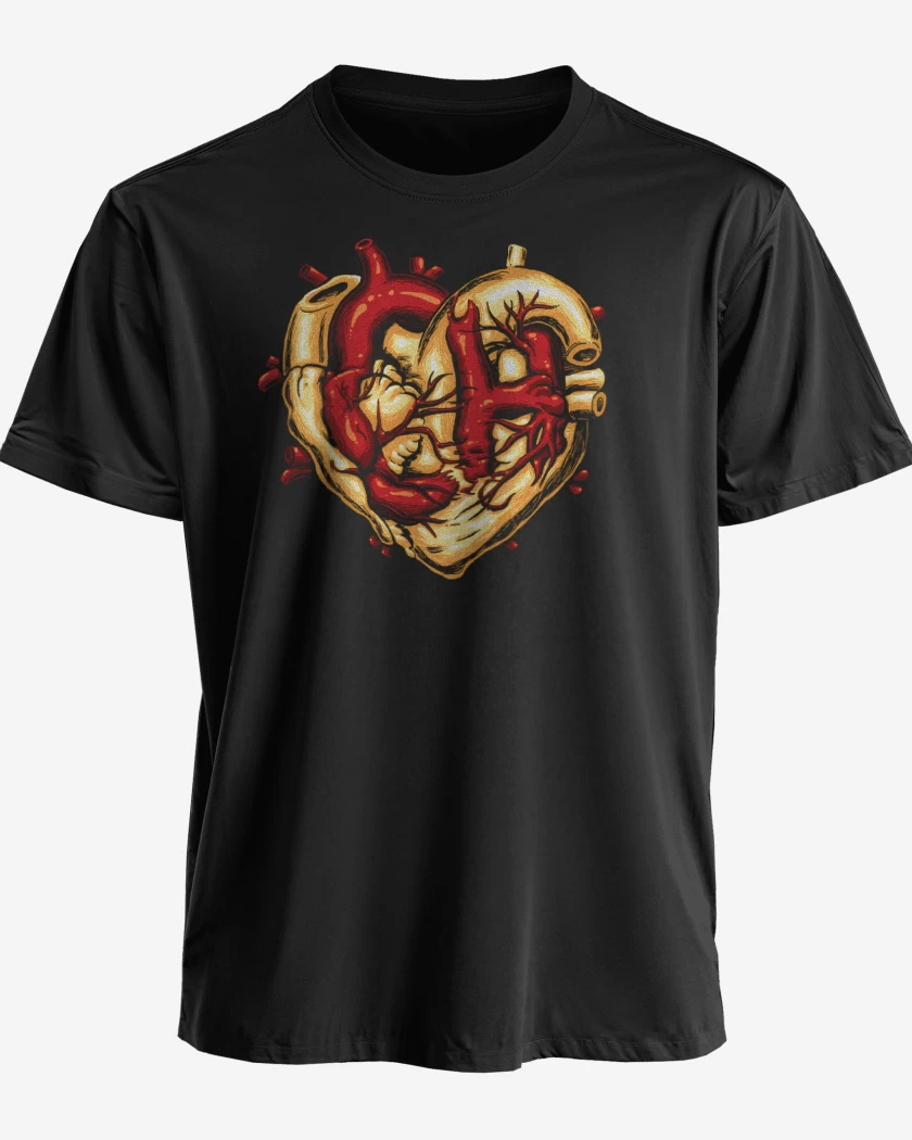 Polera premium Negro de Corazon de Astucia 