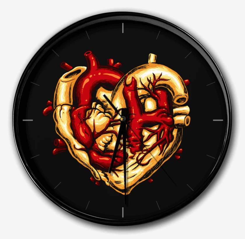 Reloj Negro de Corazon de Astucia 