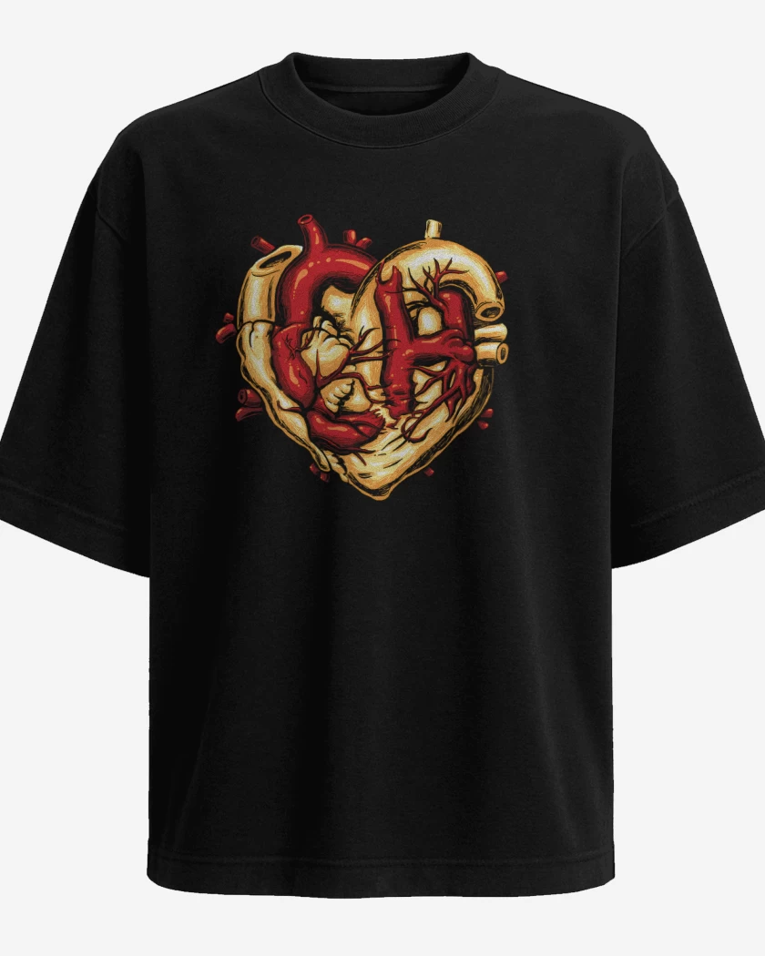 Polera Oversize Corazon de Astucia 