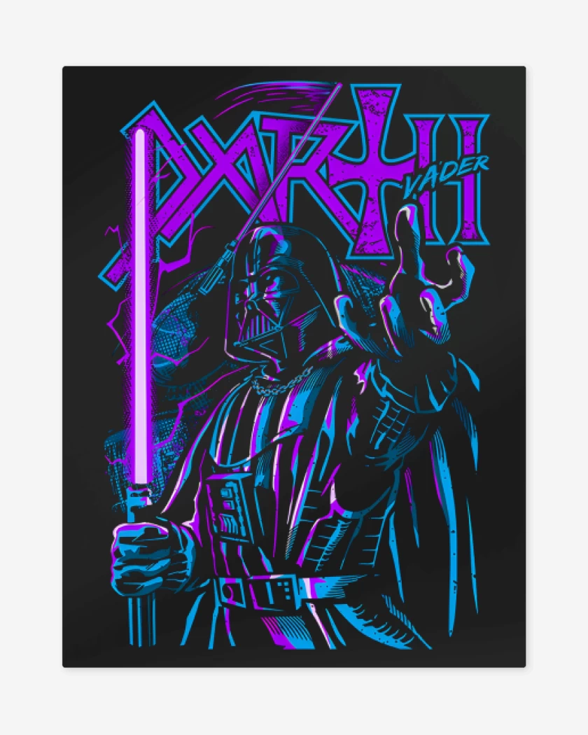 Print metalico Negro de Vader DARTH