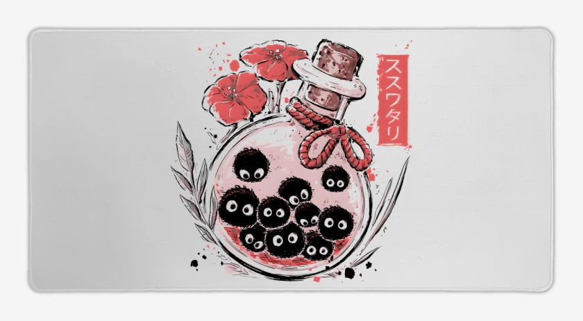 Mouse pad Gamer Blanco de Susuwatari 