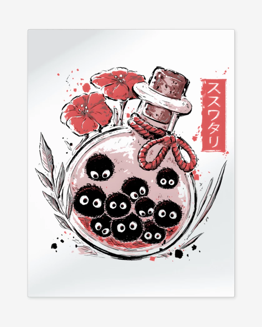 Print metalico Blanco de Susuwatari 