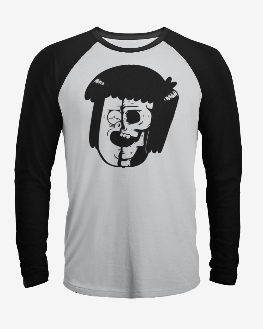 Polera Raglan Blanco / Negro de Un show mas 6