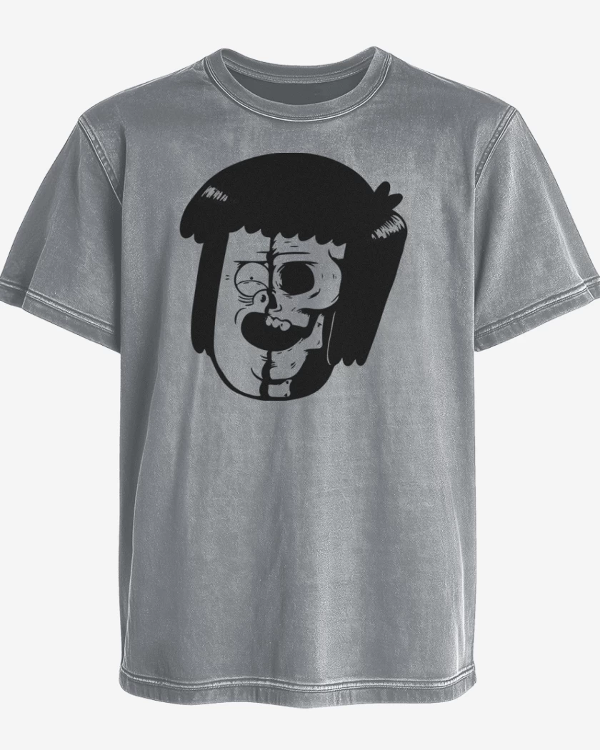 Polera desgastada Gris Melange de Un show mas 6