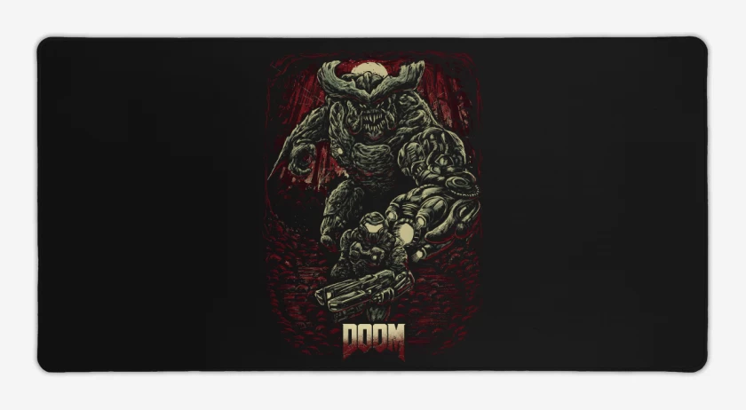 Mouse pad Gamer Negro de Doom 2016
