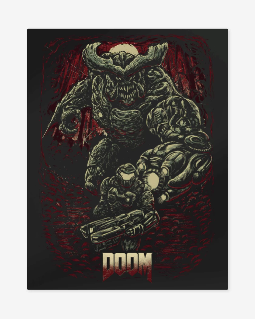 Print metalico Doom 2016