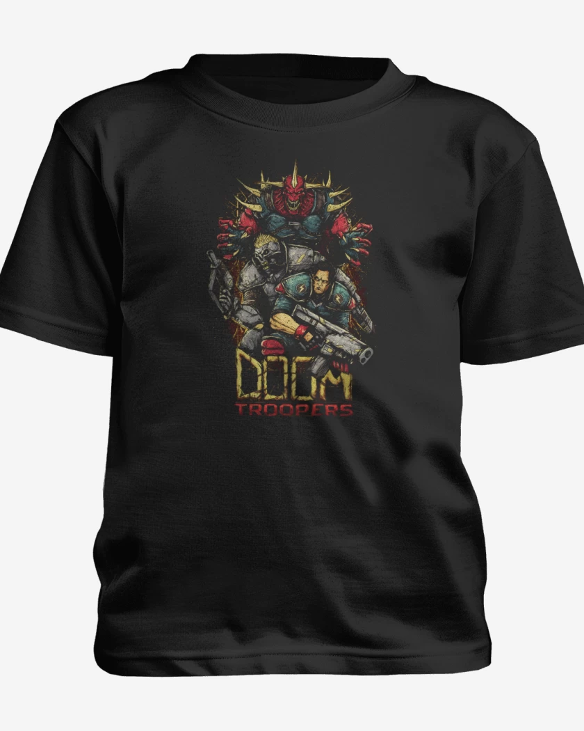 Polera de niño Negro de Doom Slayers