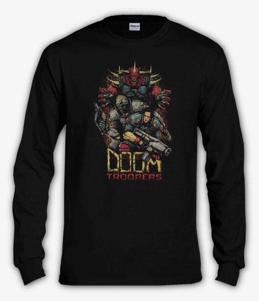 Polera manga larga Negro de Doom Slayers