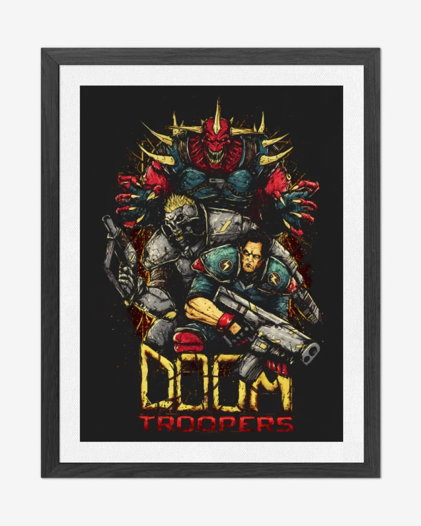Cuadro decorativo Negro de Doom Slayers
