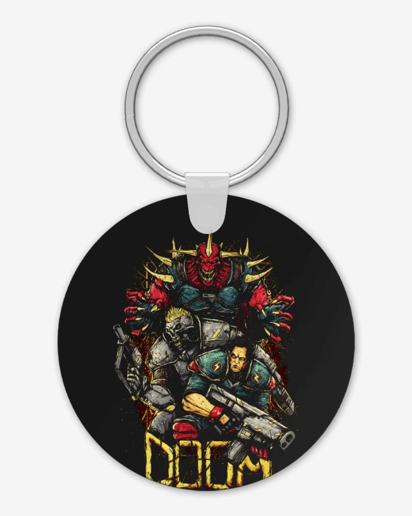 Llavero Negro de Doom Slayers