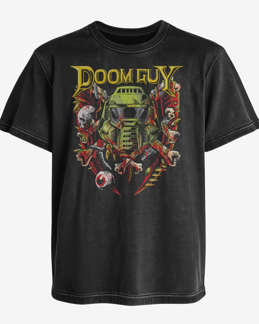 Polera desgastada Megadoom