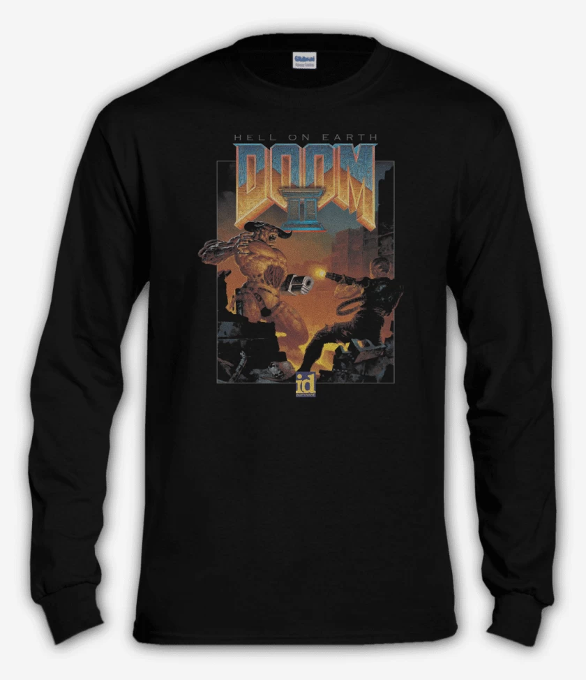 Polera manga larga Negro de Doom II