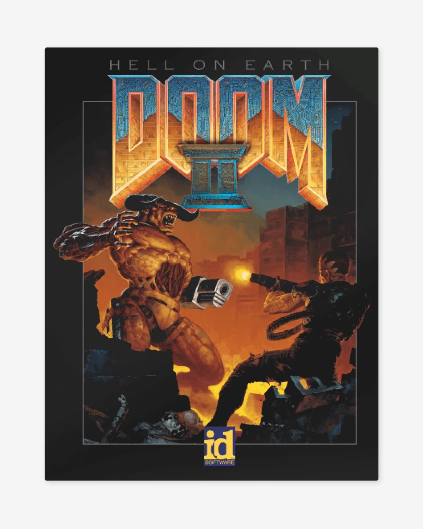 Print metalico Negro de Doom II