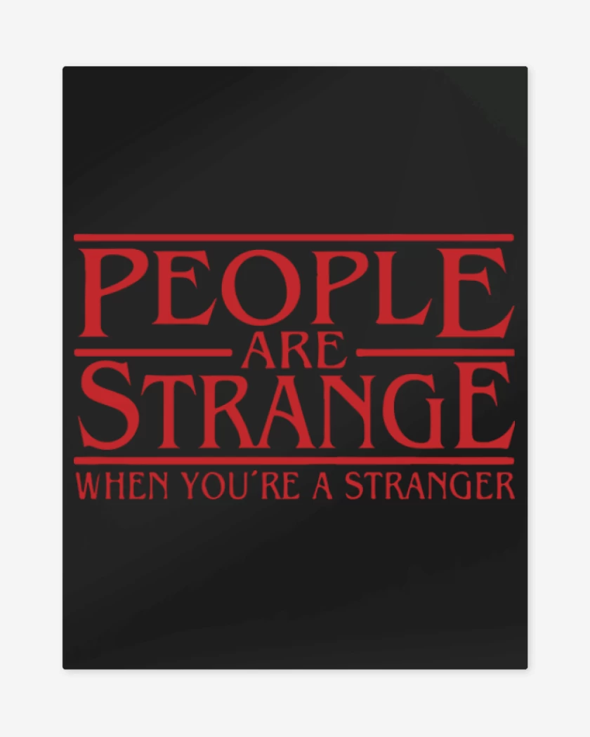 Print metalico Negro de People are atrange
