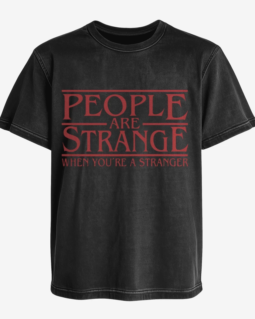 Polera desgastada Negro de People are atrange