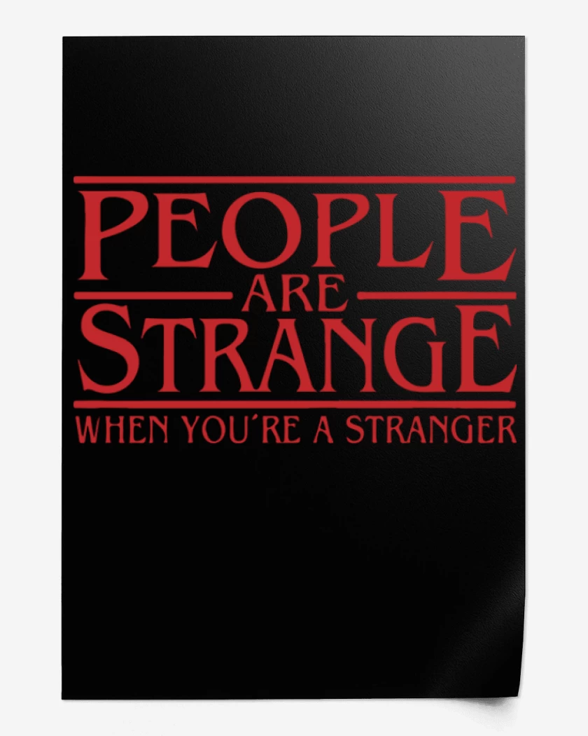 Print Negro de People are atrange