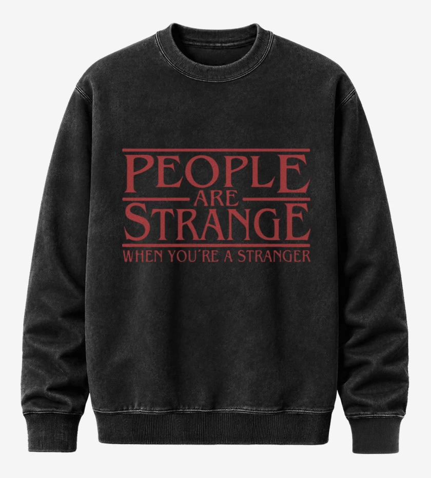 Poleron Polo Acid Wash Negro de People are atrange