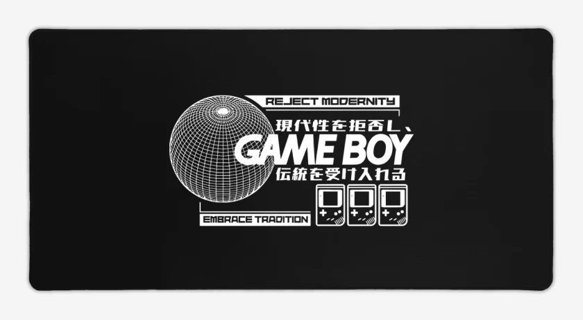 Mouse pad Gamer Negro de Game Boy GB