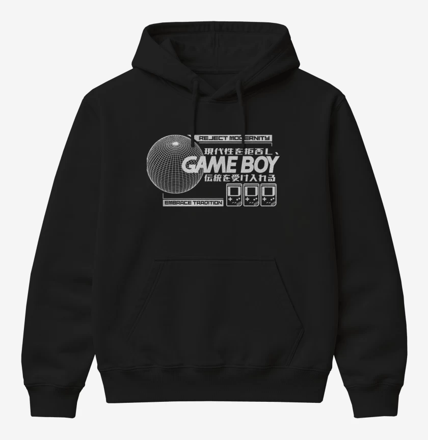 Poleron Canguro básico Negro de Game Boy GB