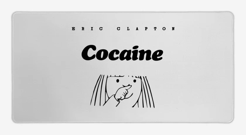 Mouse pad Gamer Blanco de Eric Clapton Cocaine