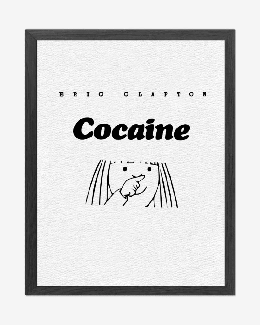 Cuadro decorativo Eric Clapton Cocaine