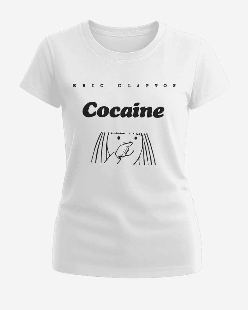 Polera de Mujer Blanco de Eric Clapton Cocaine