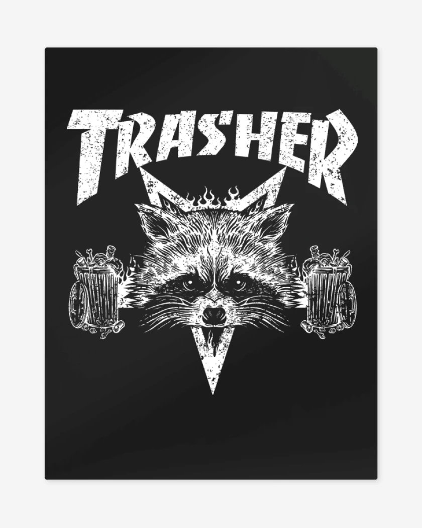 Print metalico Negro de Trasher