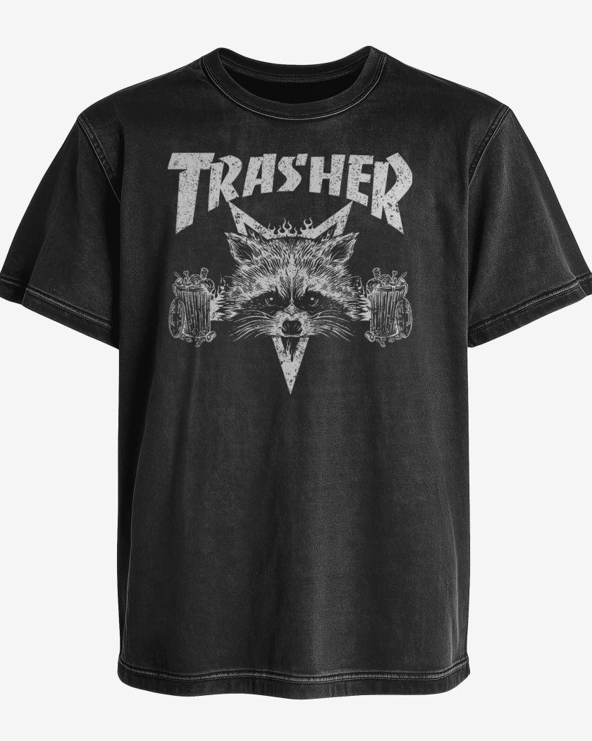 Polera desgastada Negro de Trasher