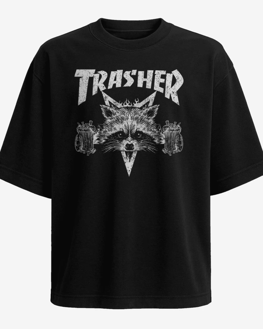 Polera Oversize Negro de Trasher