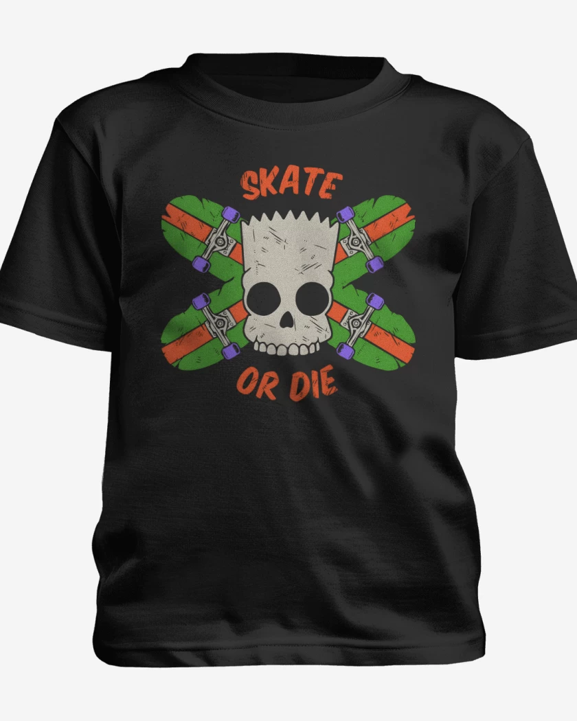 Polera de niño Negro de Skate or Die