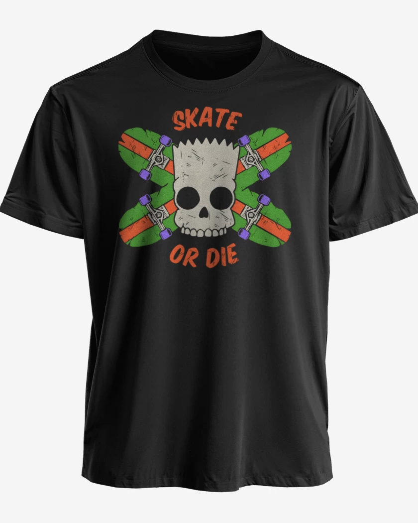 Polera premium Negro de Skate or Die