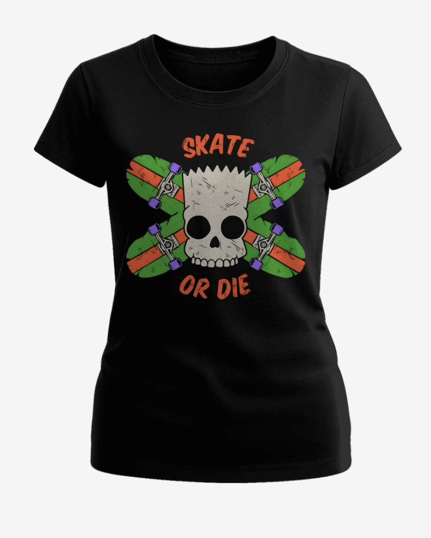 Polera de Mujer Negro de Skate or Die
