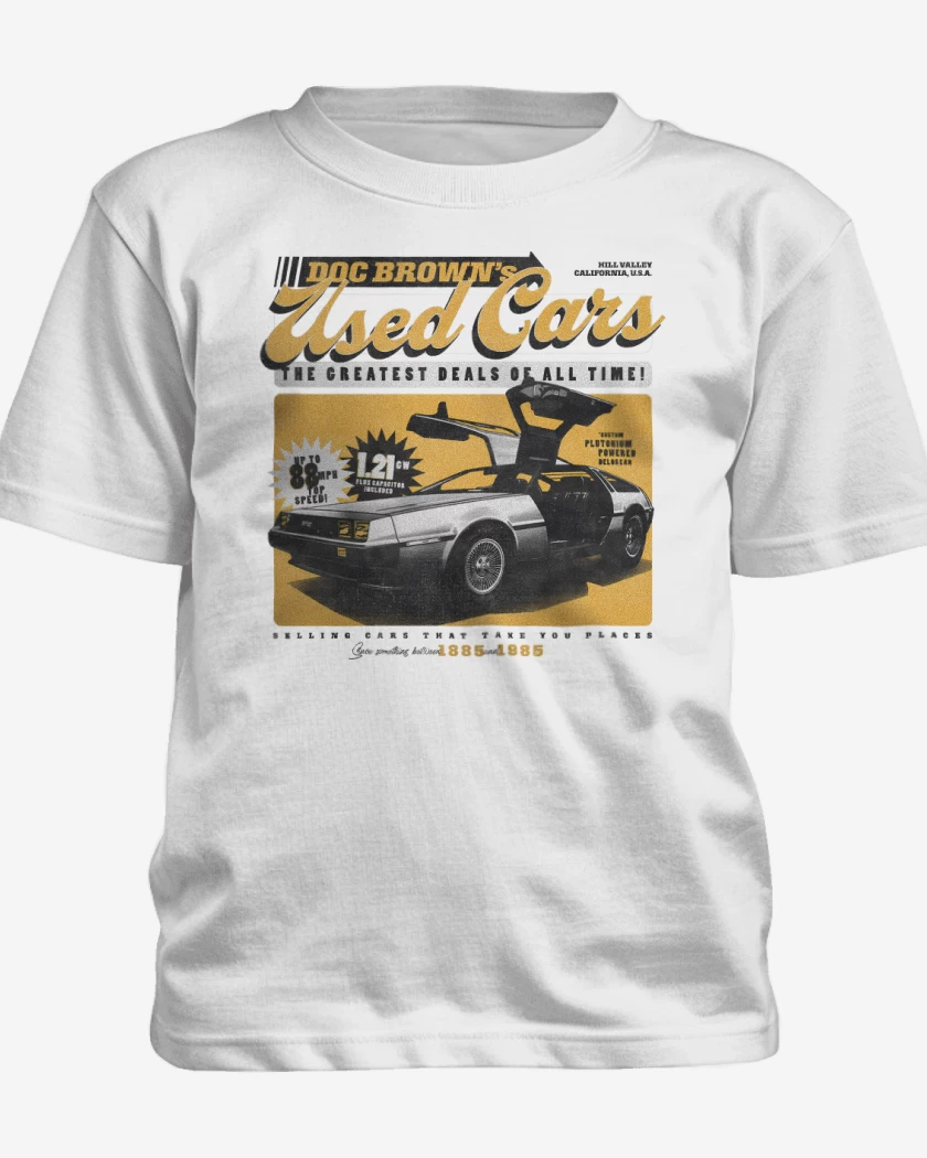 Polera de niño Blanco de Delorean del 85
