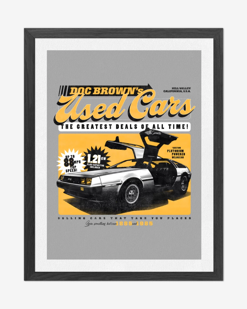Cuadro decorativo Delorean del 85
