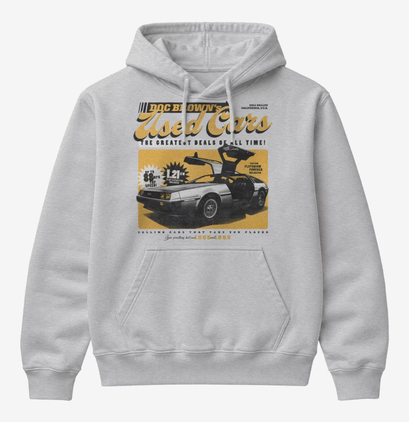 Poleron Canguro básico Gris Melange de Delorean del 85