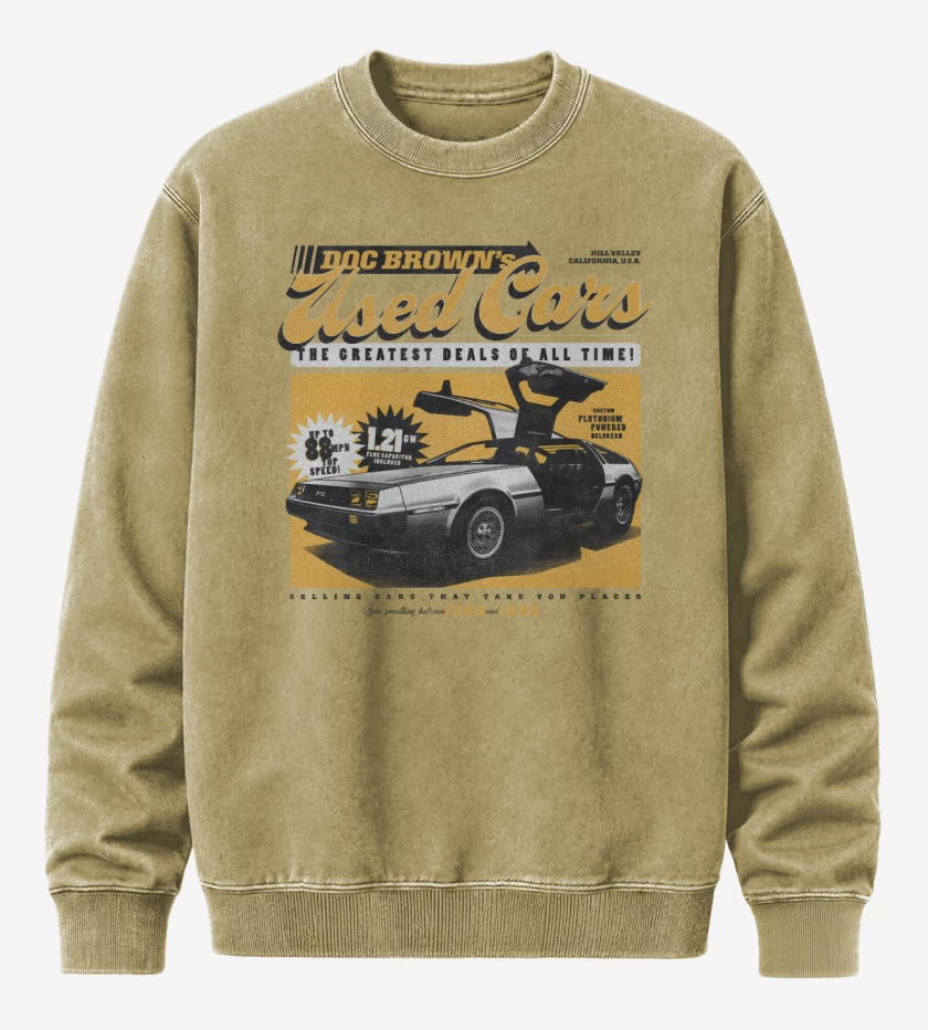 Poleron Polo Acid Wash Delorean del 85