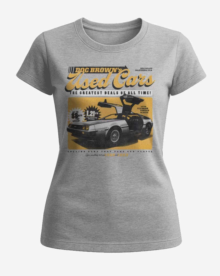Polera de Mujer Gris Melange de Delorean del 85