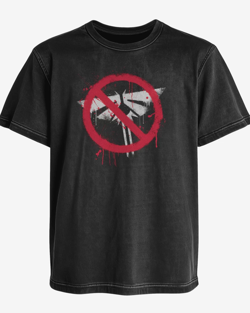 Polera desgastada Alejate de la Luz