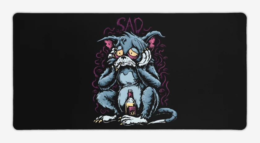 Mouse pad Gamer Negro de Tamos de la Perra