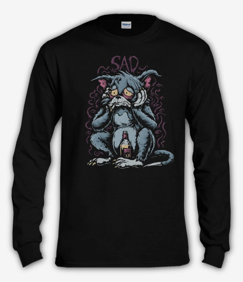 Polera manga larga Negro de Tamos de la Perra