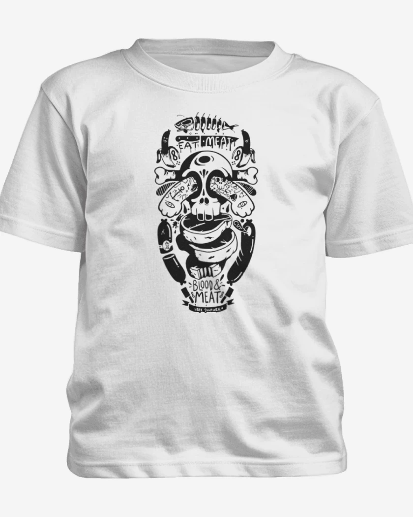 Polera de niño Blanco de Skull and arm
