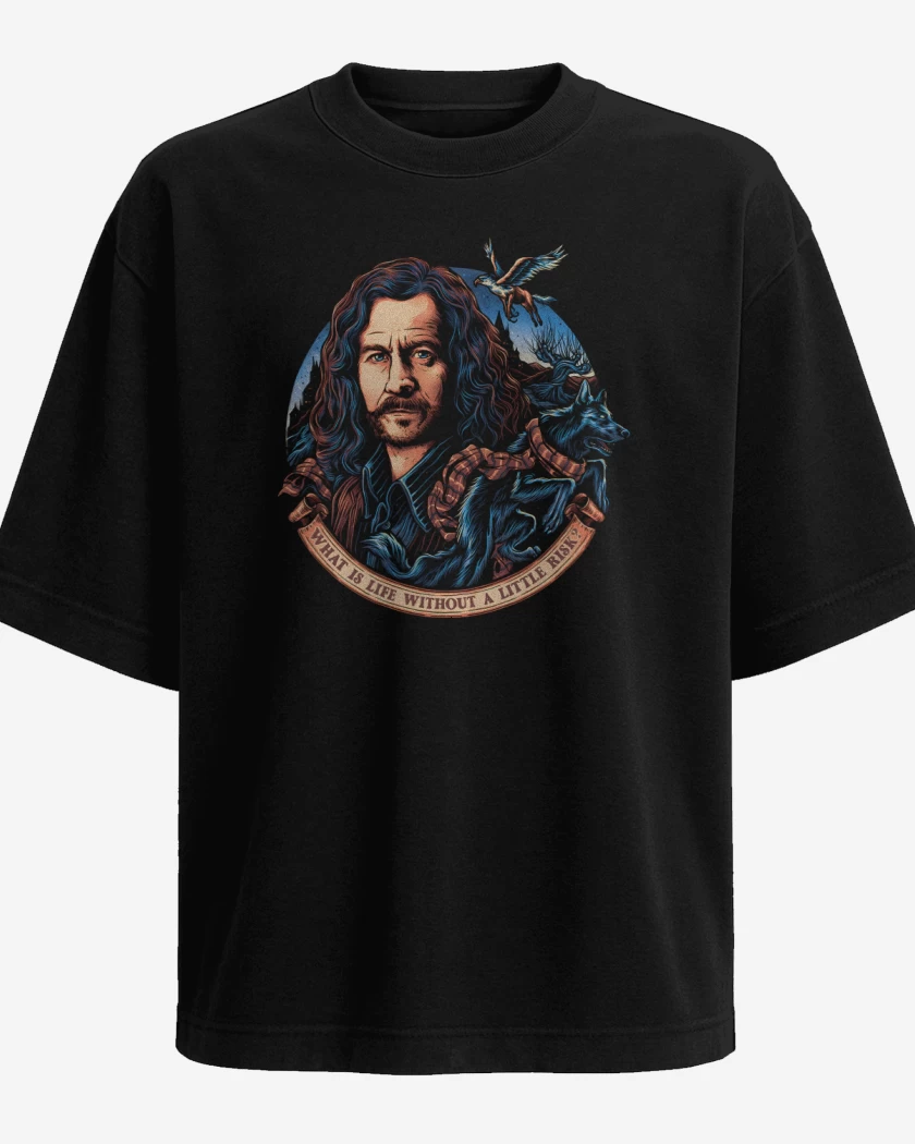 Polera Oversize Negro de Sirius Lobo