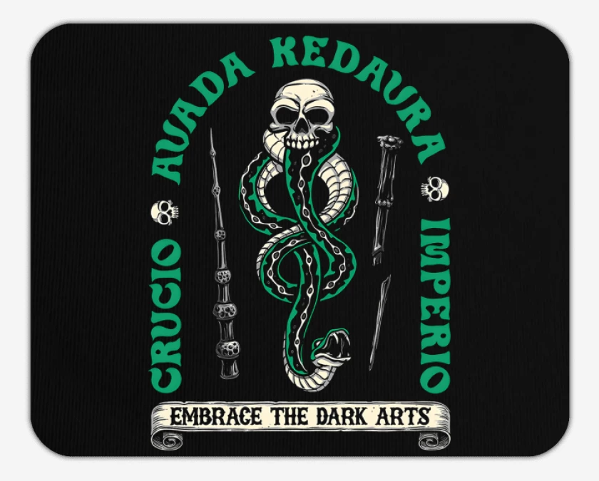 Mousepad Negro de Maldiciones Imperdonables