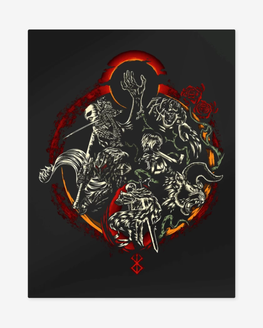 Print metalico Negro de Mano del Eclipse 