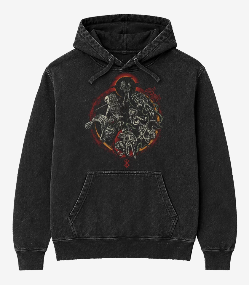 Poleron Canguro Acid Wash Mano del Eclipse 