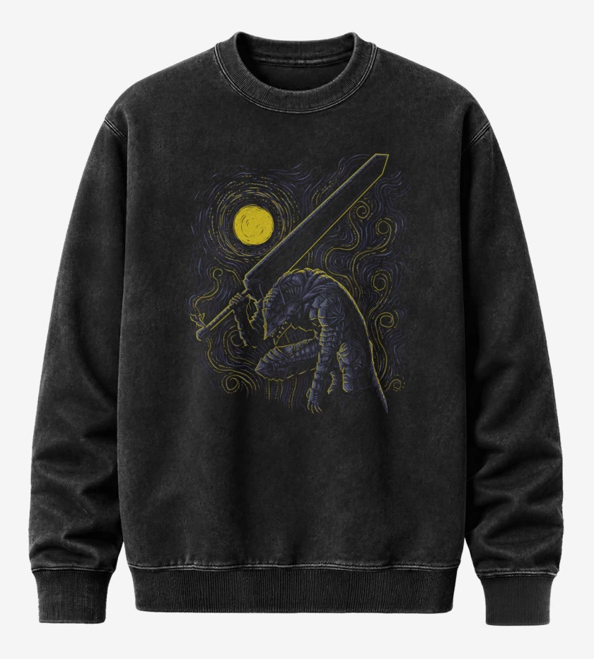 Poleron Polo Acid Wash Negro de van Guts